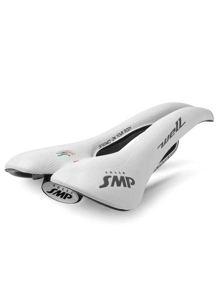 SelleSMP Хорошо подходящее велосипедное седло белого цвета
SelleSMP Хорошо подходящее велосипедное седло белого цвета