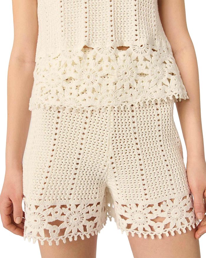 Шорты вязаные крючком Maje, белый
Шорты вязаные крючком Maje, белый