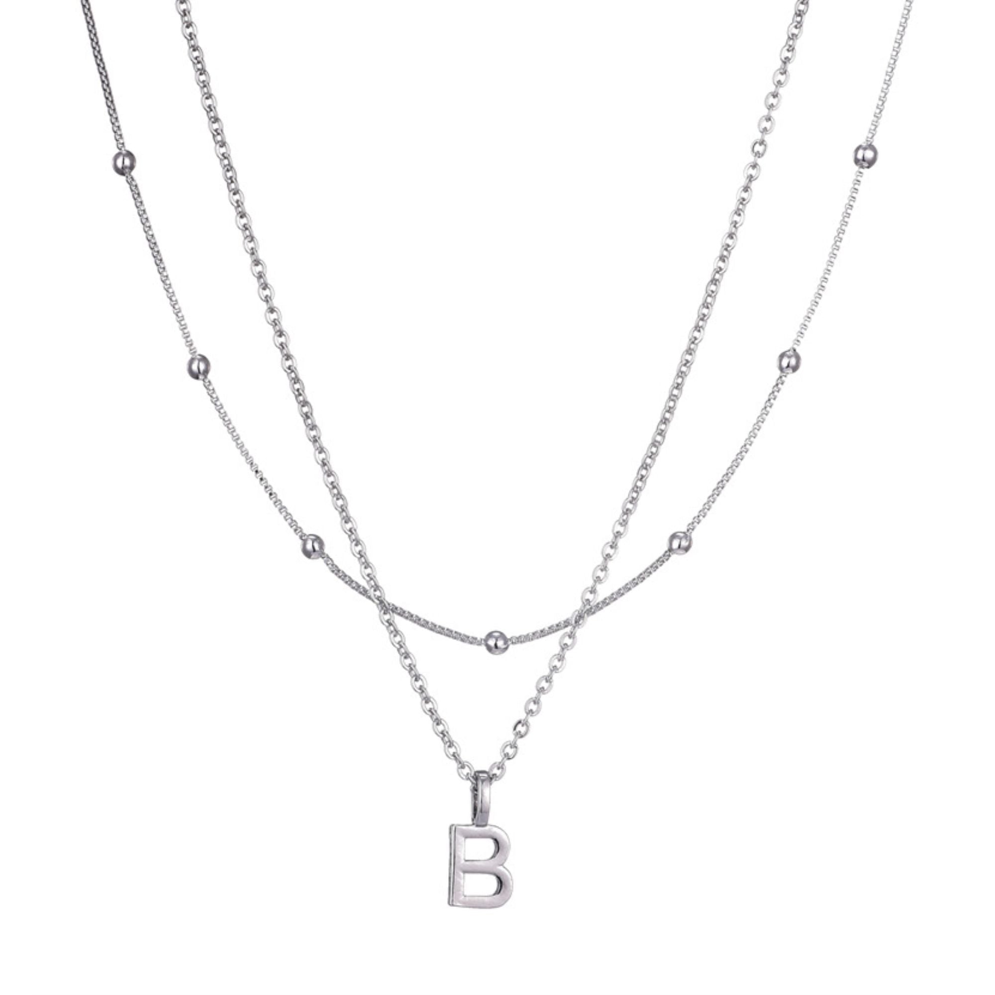 Посеребренное многослойное ожерелье с инициалами Adornia, Silver-B
Посеребренное многослойное ожерелье с инициалами Adornia, Silver-B