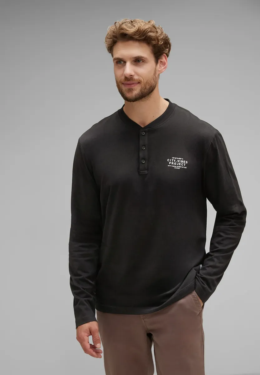 STREET ONE МУЖСКАЯ рубашка с длинными рукавами и планкой на пуговицах Street One Men, черный
STREET ONE МУЖСКАЯ рубашка с длинными рукавами и планкой на пуговицах Street One Men, черный