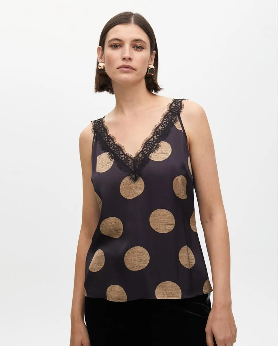 Женский топ с кружевами и гороховым принтом Lola Casademunt, черный/бежевый
Женский топ с кружевами и гороховым принтом Lola Casademunt, черный/бежевый