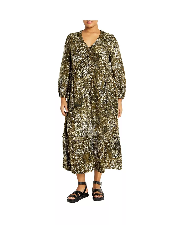 Платье Gaia с принтом больших размеров CITY CHIC, зеленый
Платье Gaia с принтом больших размеров CITY CHIC, зеленый