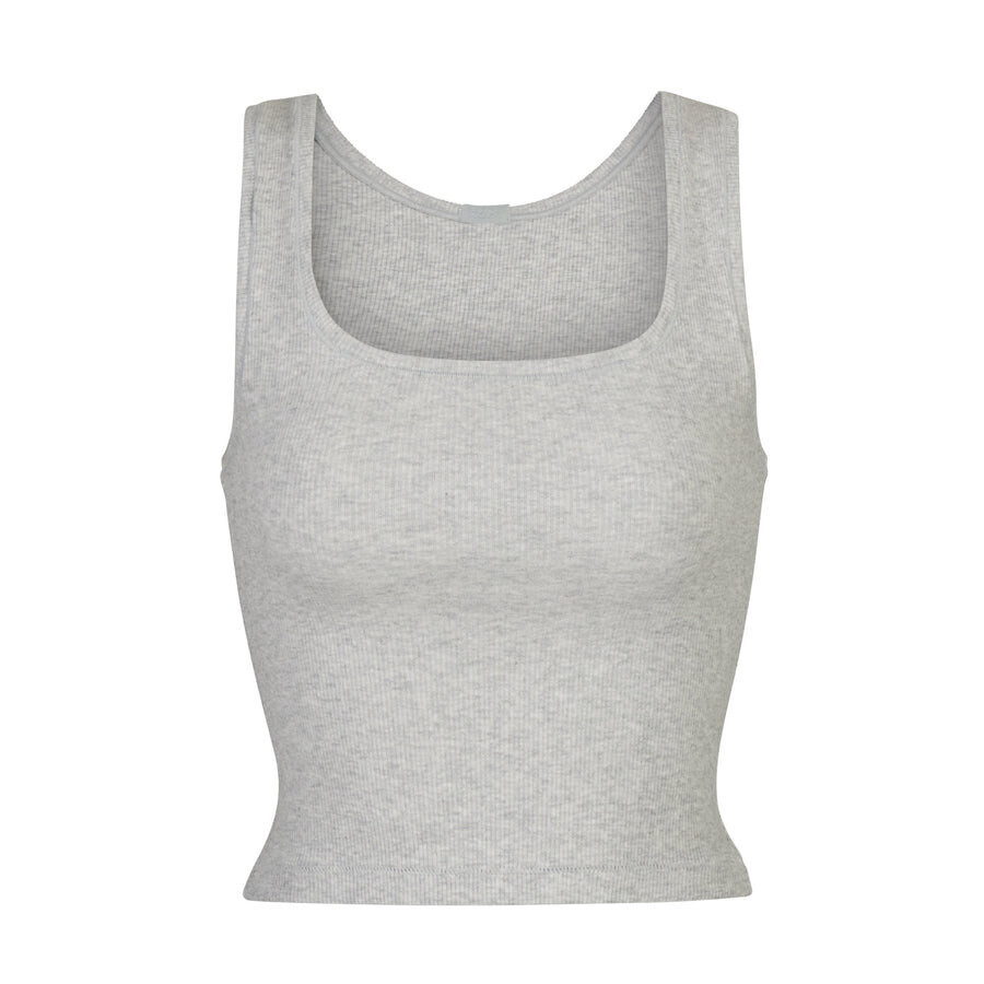 Топ SKIMS Cotton Rib, цвет Light Heather Grey
Топ SKIMS Cotton Rib, цвет Light Heather Grey