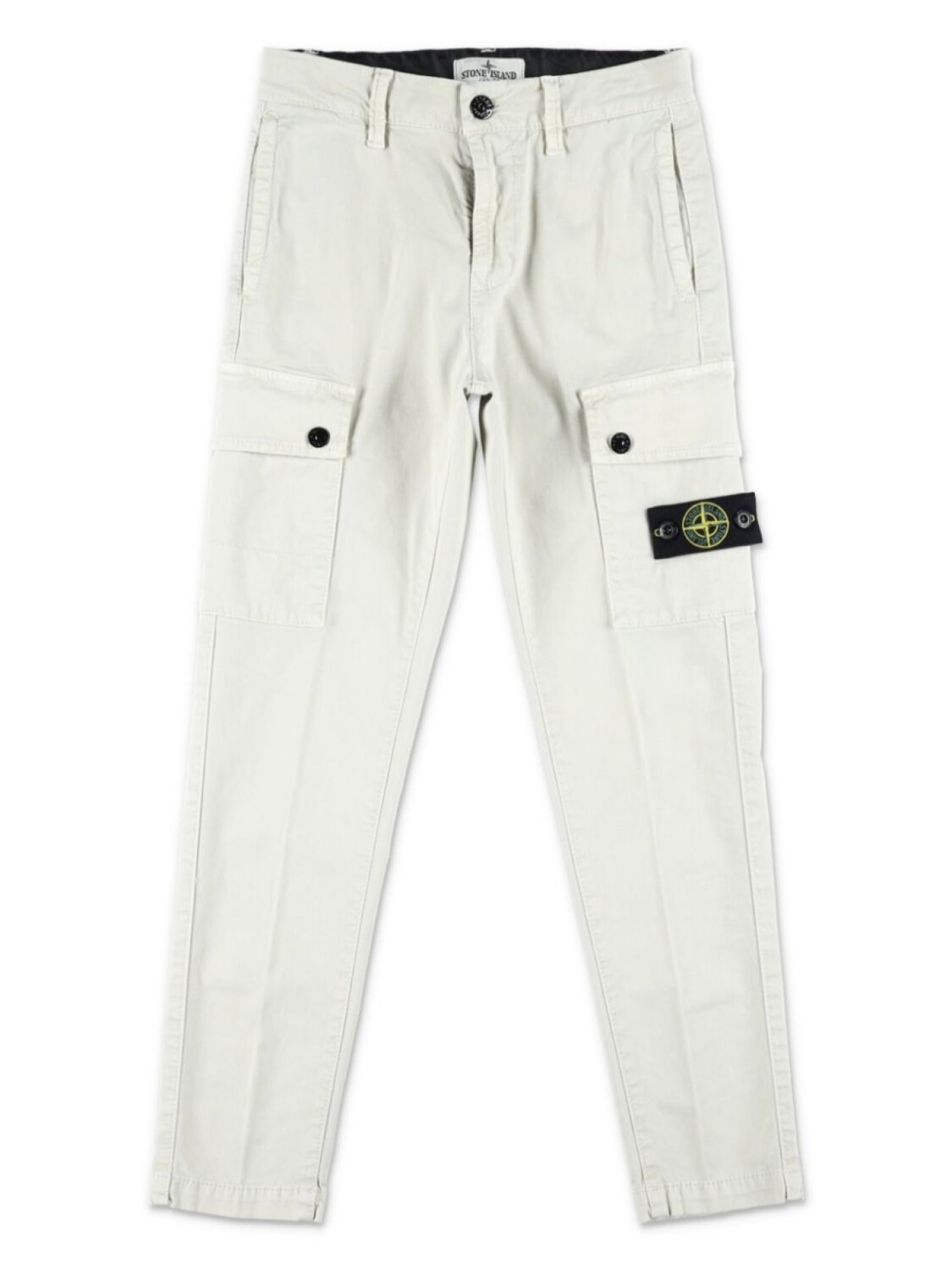 Stone Island Junior брюки с нашивкой Compass, нейтральный цвет 
Stone Island Junior брюки с нашивкой Compass, нейтральный цвет