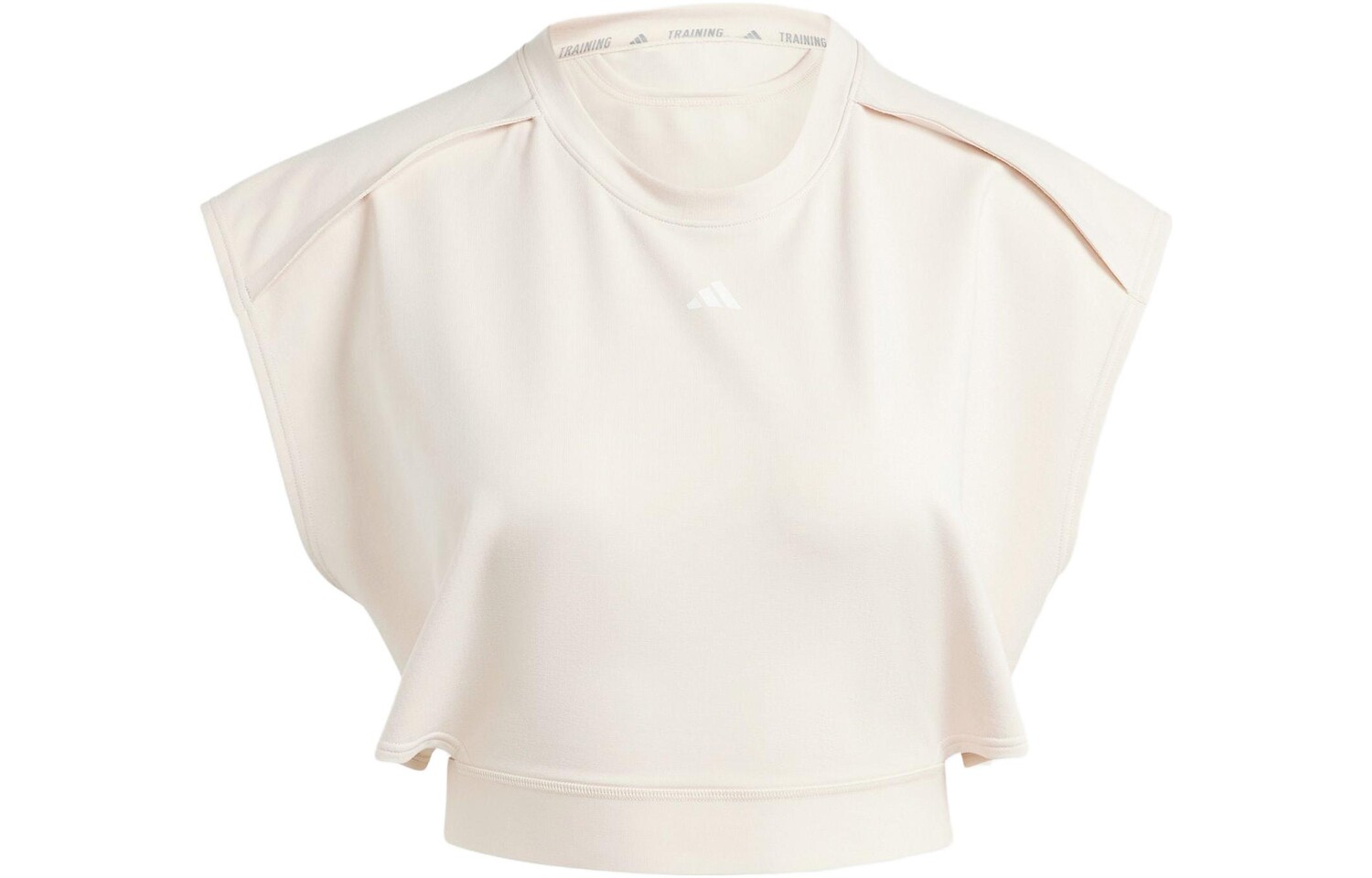 AEROREADY Укороченный женский льняной топ коричневого цвета Adidas 
AEROREADY Укороченный женский льняной топ коричневого цвета Adidas