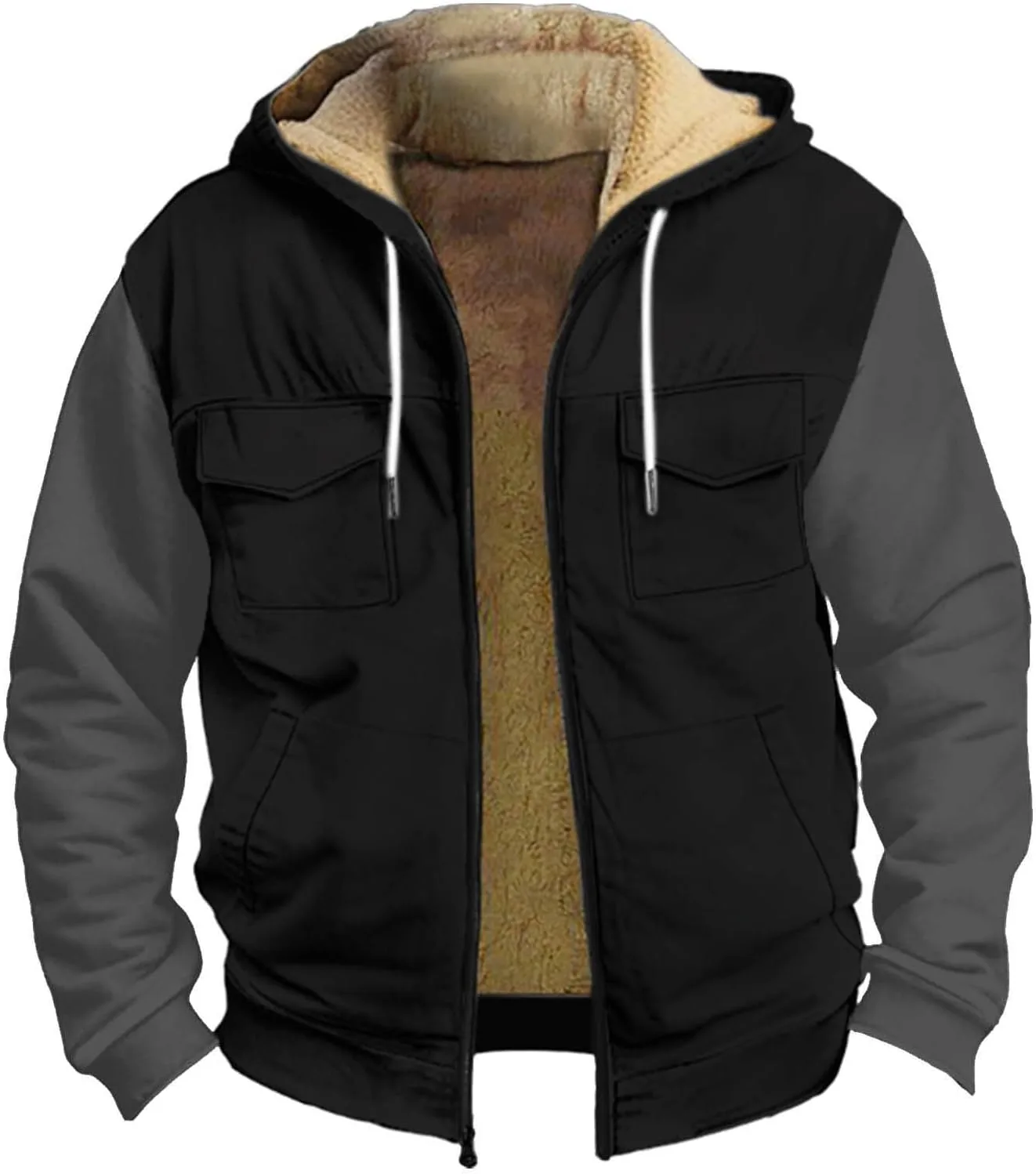 Мужская зимняя куртка Sherpa с капюшоном, молнией и длинными рукавами, размеры S-5XL
Мужская зимняя куртка Sherpa с капюшоном, молнией и длинными рукавами, размеры S-5XL