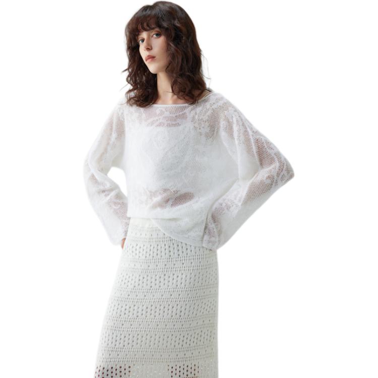 ELLE Тонкий трикотажный джемпер с лодочкой ecru
ELLE Тонкий трикотажный джемпер с лодочкой ecru