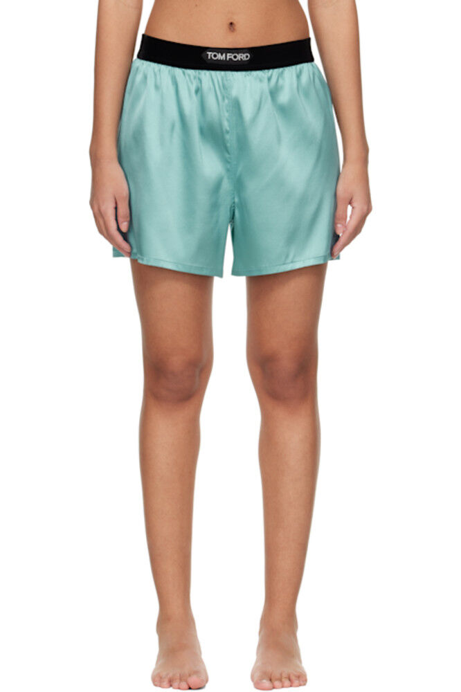 Синие атласные атласные шорты-боксеры TOM FORD
Синие атласные атласные шорты-боксеры TOM FORD