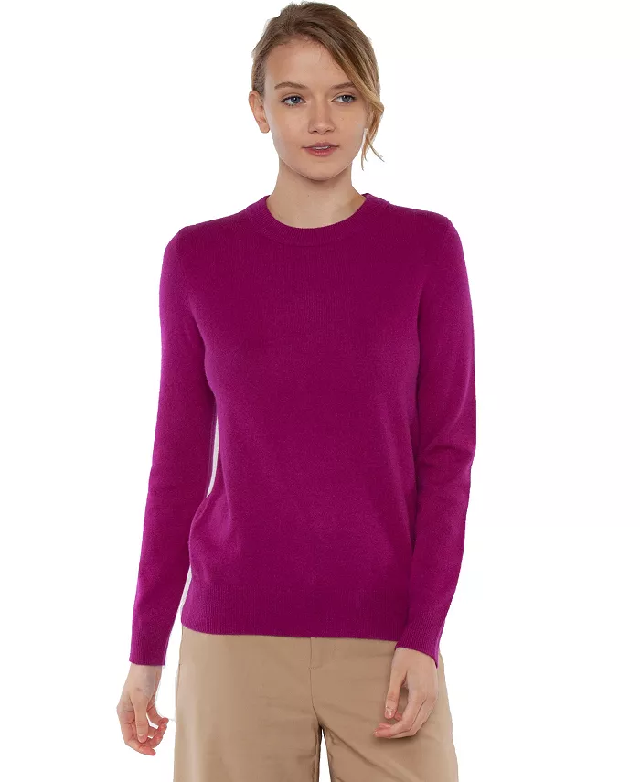 Женский свитер с длинным рукавом и круглым вырезом из 100% чистого кашемира JENNIE LIU, фиолетовый
Женский свитер с длинным рукавом и круглым вырезом из 100% чистого кашемира JENNIE LIU, фиолетовый