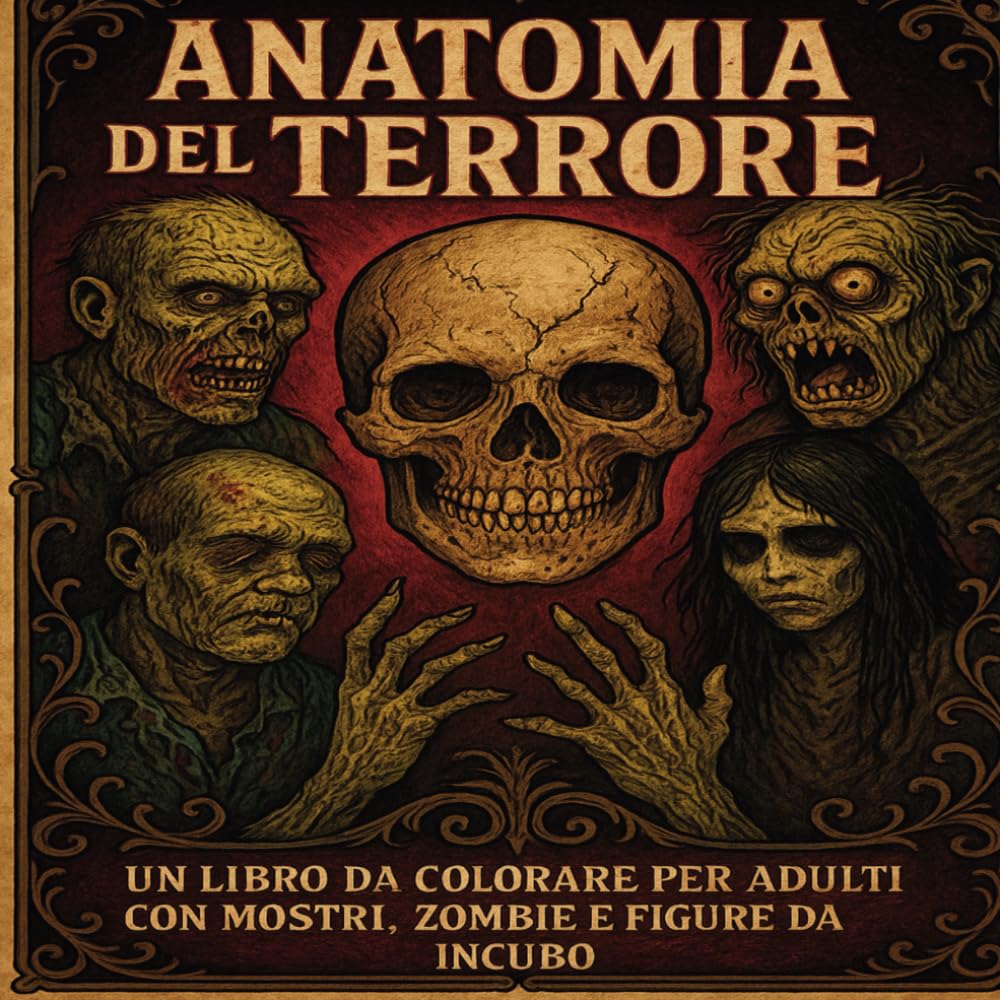 ANATOMIA DEL TERRORE libro da colorare per adulti con mostri,zombie e figure da incubo: Colora 40 illustrazioni horror dettagliate tra zombie, mostri ... adulti amanti del macabro (Italian Edition) (Independently published)
ANATOMIA DEL TERRORE libro da colorare per adulti con mostri,zombie e figure da incubo: Colora 40 illustrazioni horror dettagliate tra zombie, mostri ... adulti amanti del macabro (Italian Edition) (Independently published)