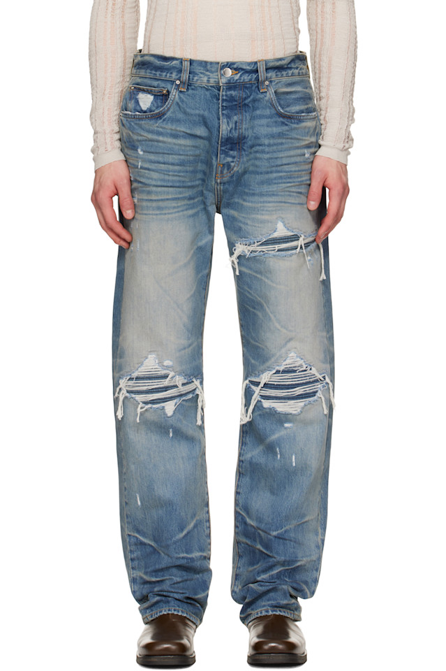 Плиссированные джинсы прямого кроя MX1 Amiri, индиго
Плиссированные джинсы прямого кроя MX1 Amiri, индиго