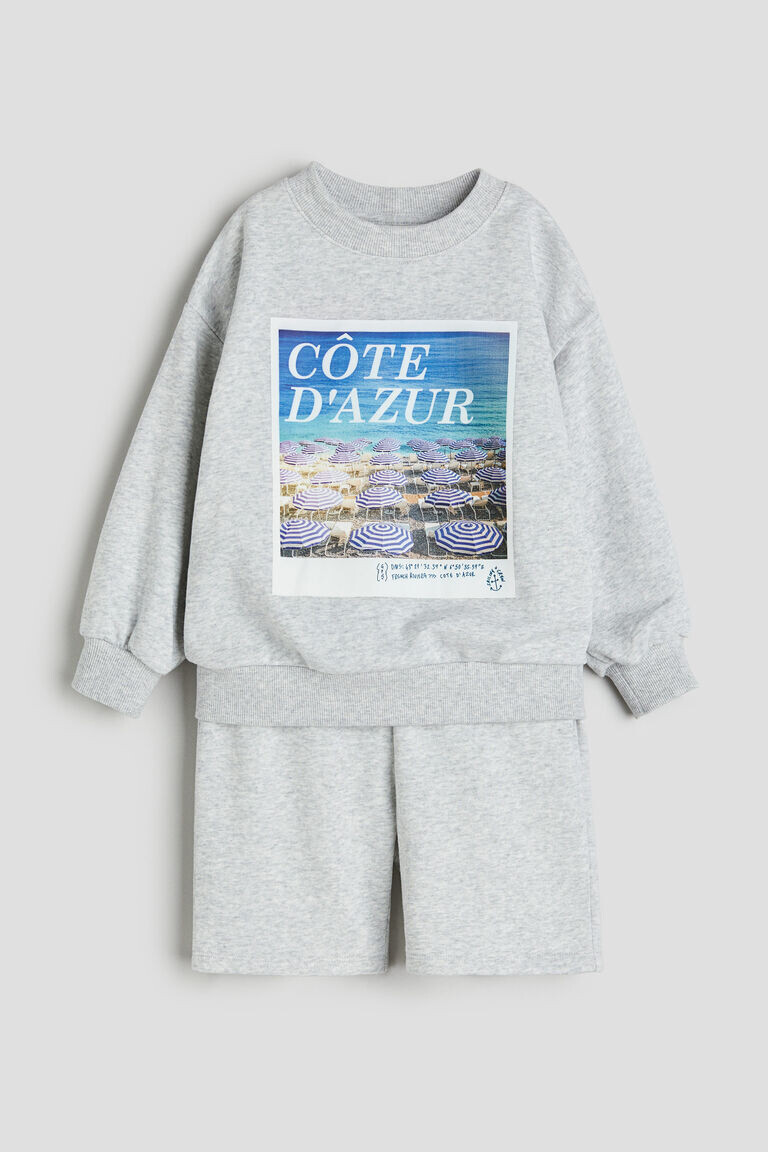 Комплект из двух толстовок с принтом H&M, серый
Комплект из двух толстовок с принтом H&M, серый