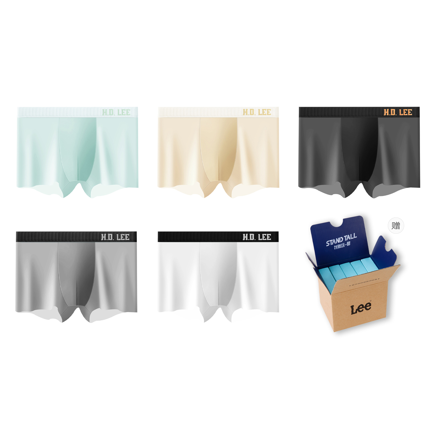 Lee Подарочный набор мужского белья 5 пар
Lee Подарочный набор мужского белья 5 пар