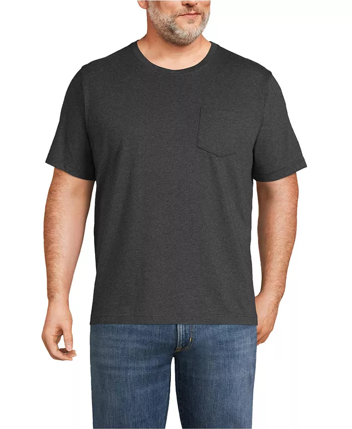 Футболка с коротким рукавом и карманом Big & Tall Super-T Lands' End, черный
Футболка с коротким рукавом и карманом Big & Tall Super-T Lands' End, черный