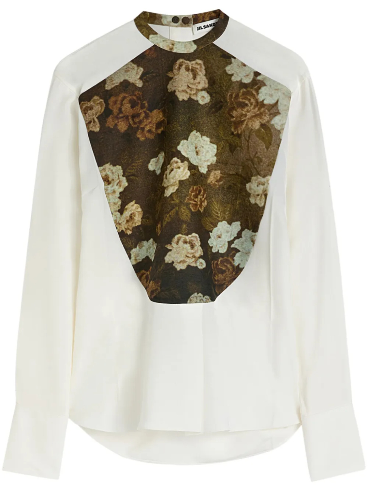 Рубашка с цветочным принтом Jil Sander, белый 
Рубашка с цветочным принтом Jil Sander, белый