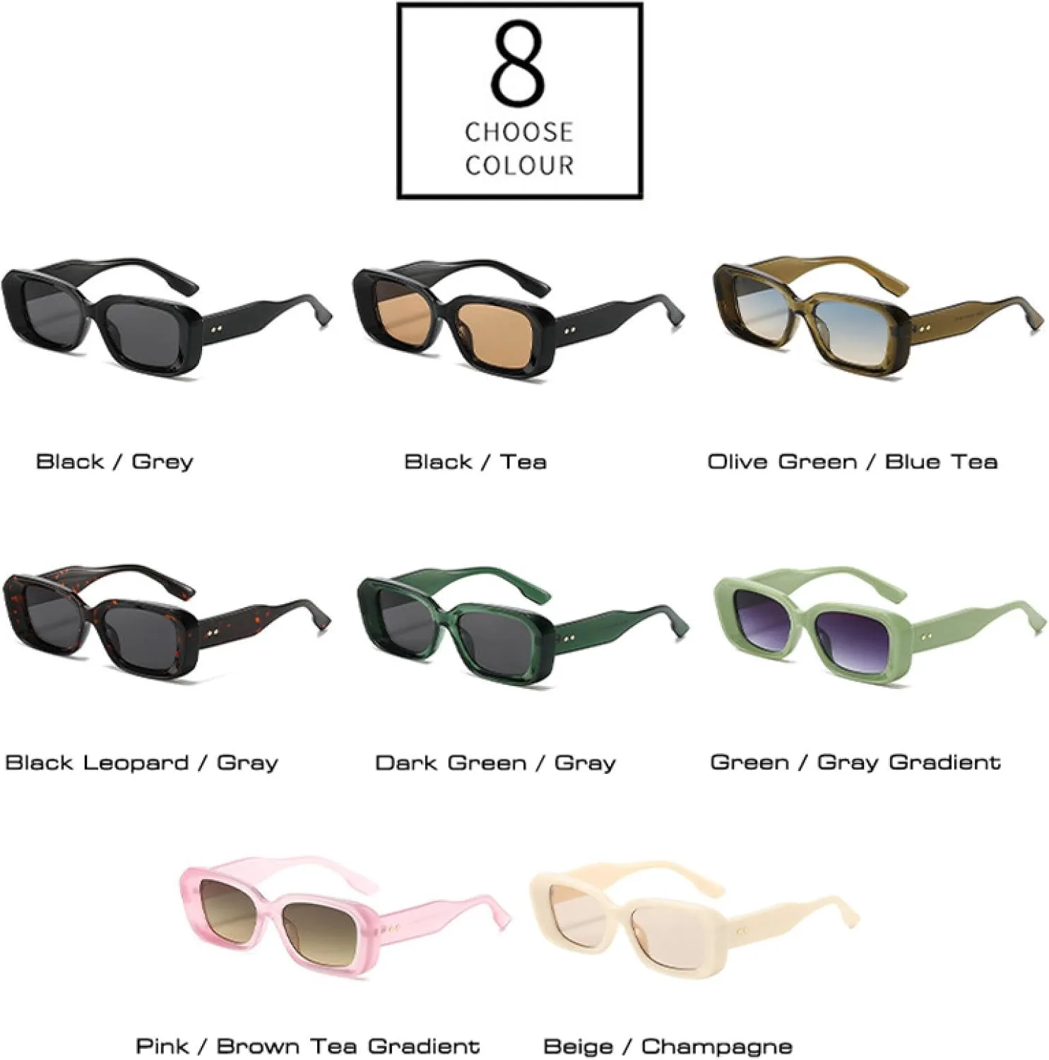 Женские солнцезащитные очки с заклепками, градиентные, защита от УФ-излучения UV400; мужские солнцезащитные очки зеленого и розового цвета DSVIGF, Beige Champagne
Женские солнцезащитные очки с заклепками, градиентные, защита от УФ-излучения UV400; мужские солнцезащитные очки зеленого и розового цвета DSVIGF, Beige Champagne