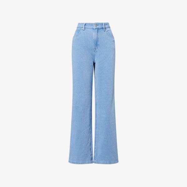 Джинсовые брюки Good American Jeanius Good Ease клеш с высокой талией, индиго 
Джинсовые брюки Good American Jeanius Good Ease клеш с высокой талией, индиго