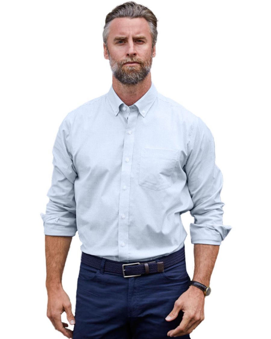 Мужская рубашка с длинными рукавами из эластичной ткани в полоску, большого размера, с рисунком "оксфорд" Cutter & Buck, Light blue
Мужская рубашка с длинными рукавами из эластичной ткани в полоску, большого размера, с рисунком "оксфорд" Cutter & Buck, Light blue