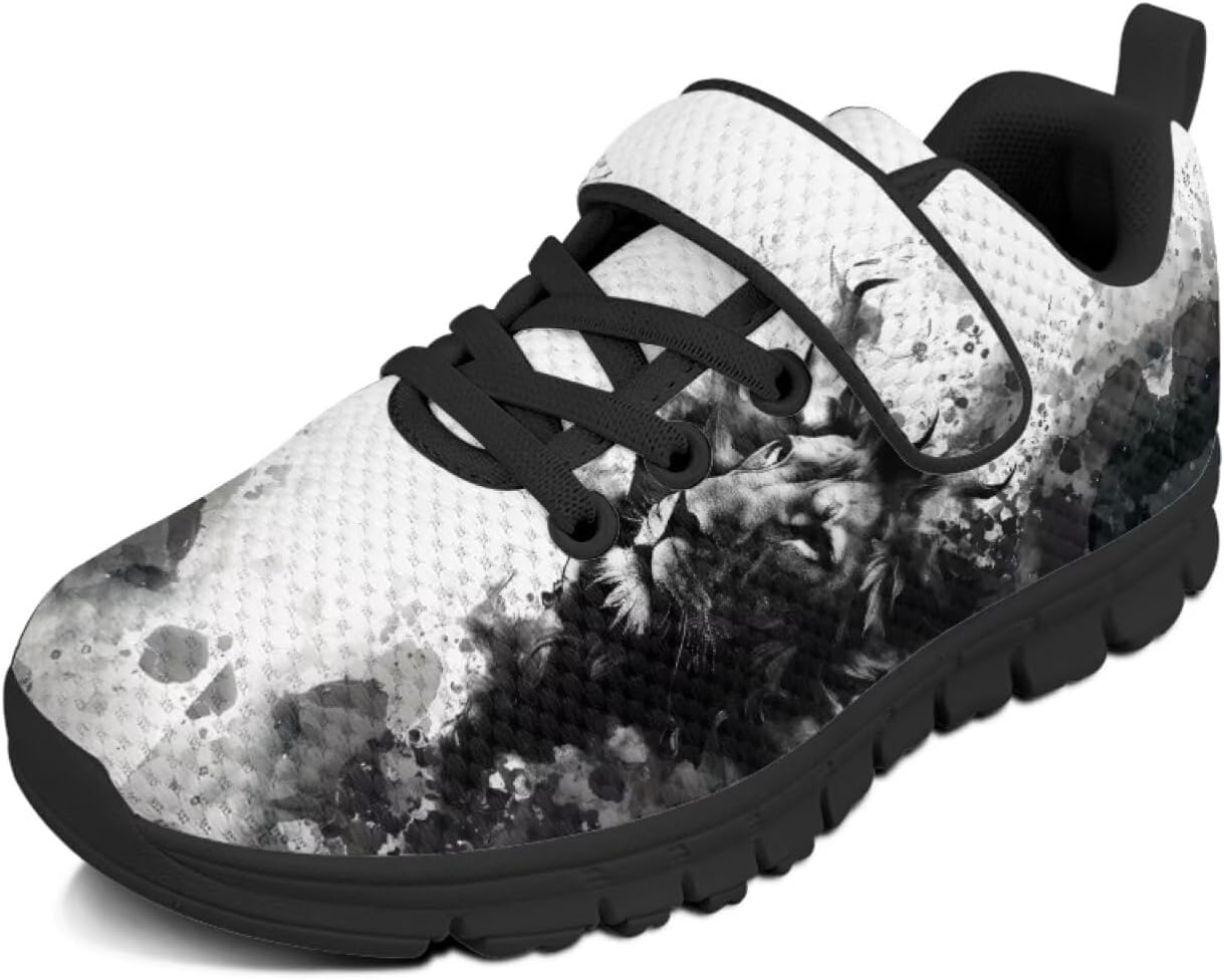 Детские кроссовки Pointodoor с принтом радуги и пламени для мальчиков и девочек, прогулочные, нескользящие, легкие, дышащие, спортивные, для бега и тенниса, на липучках, Lion Print
Детские кроссовки Pointodoor с принтом радуги и пламени для мальчиков и девочек, прогулочные, нескользящие, легкие, дышащие, спортивные, для бега и тенниса, на липучках, Lion Print