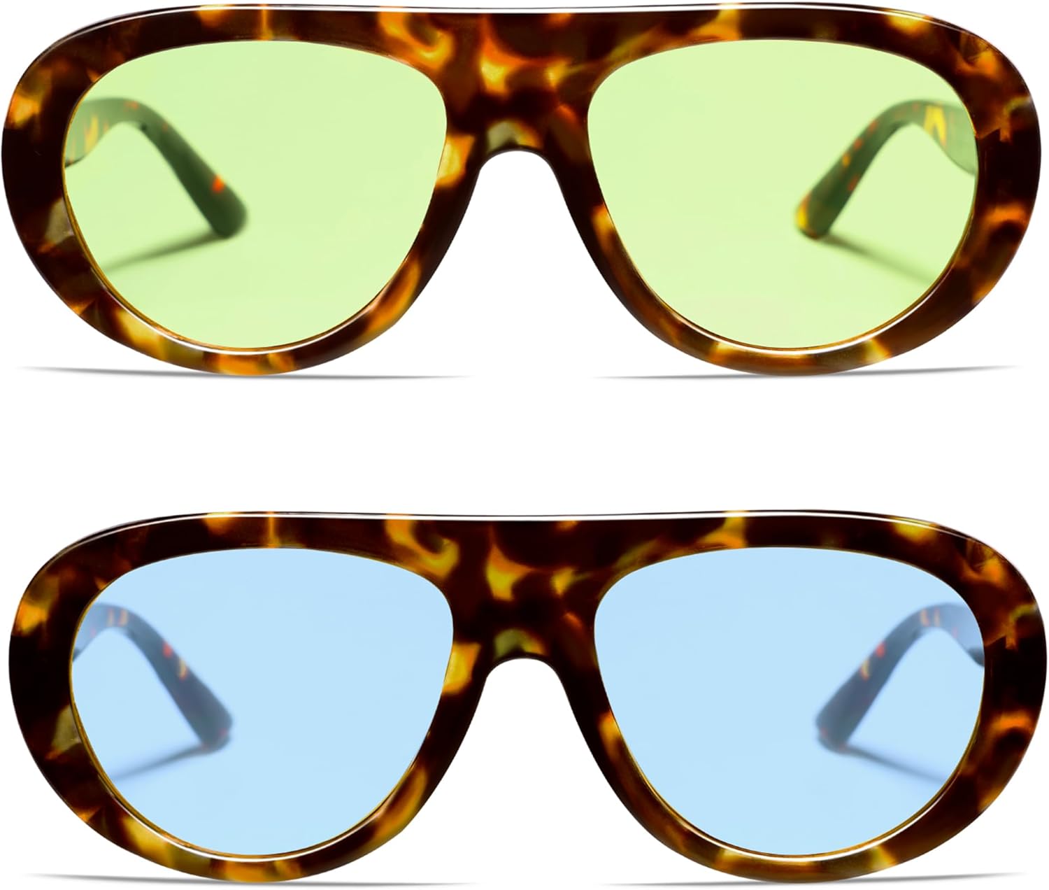 Солнцезащитные очки-авиаторы VANLINKER в стиле ретро для женщин, шикарные, классические, винтажные, в стиле 70-х, модные, массивные, с защитой от УФ-излучения UV400, VL9865, 2pack - Tortoise/Light Green+light Blue
Солнцезащитные очки-авиаторы VANLINKER в стиле ретро для женщин, шикарные, классические, винтажные, в стиле 70-х, модные, массивные, с защитой от УФ-излучения UV400, VL9865, 2pack - Tortoise/Light Green+light Blue