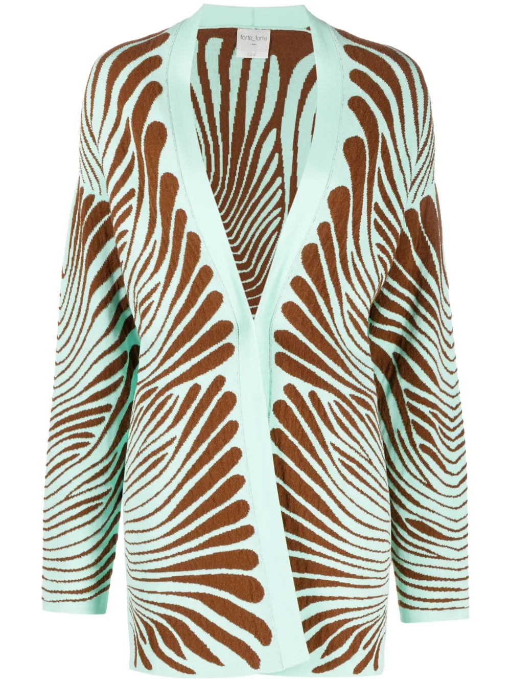 Кардиган вязки интарсия без застежки Forte Forte, зеленый
Кардиган вязки интарсия без застежки Forte Forte, зеленый