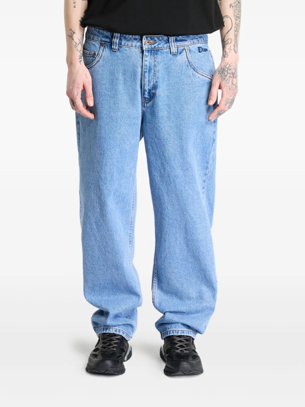 Dime джинсы с нашивкой-логотипом, синий 
Dime джинсы с нашивкой-логотипом, синий