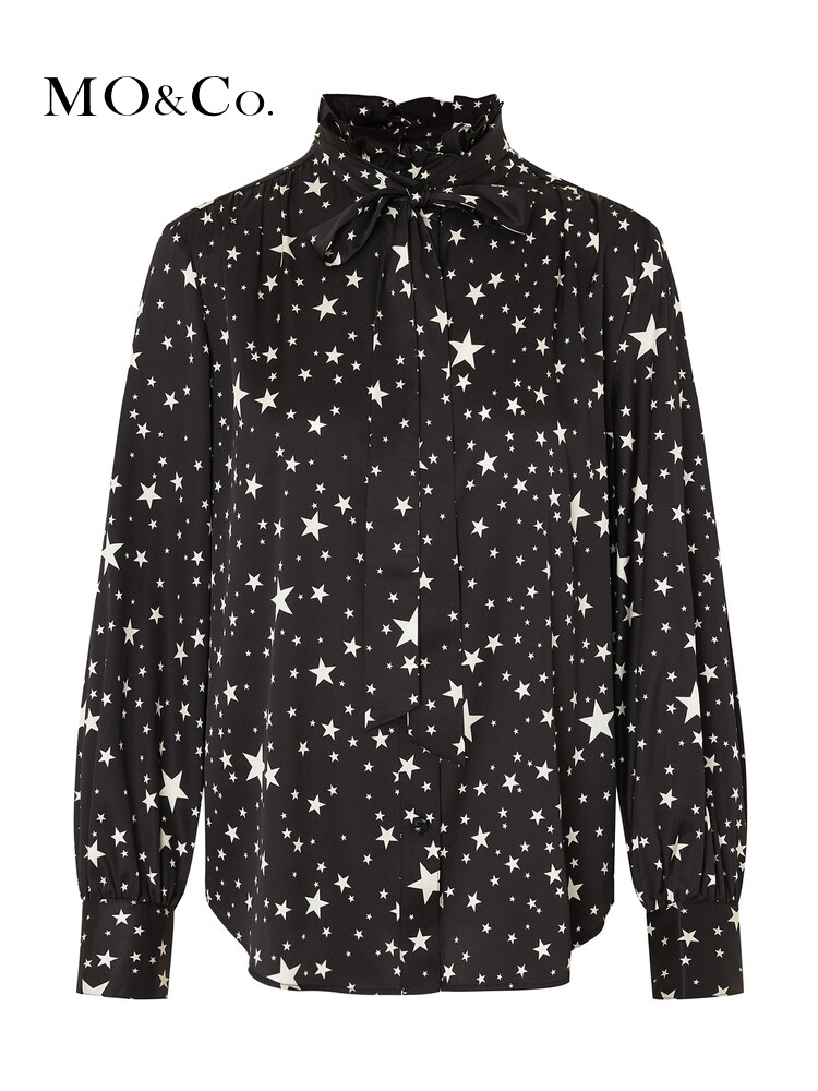 Рубашка Moco с принтом звезд, белый / черный
Рубашка Moco с принтом звезд, белый / черный
