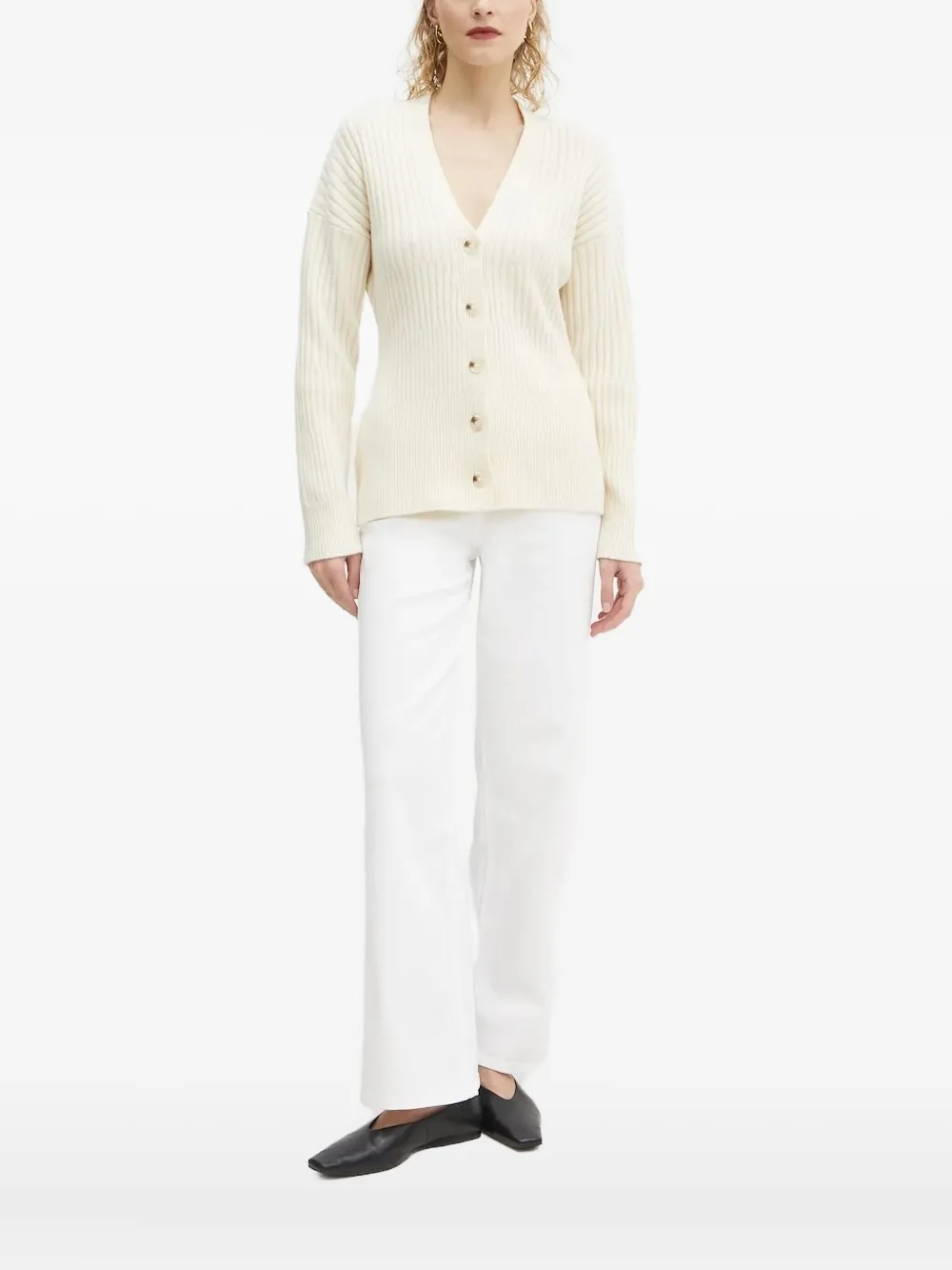 Кардиган в рубчик Bruuns Bazaar, белый 
Кардиган в рубчик Bruuns Bazaar, белый