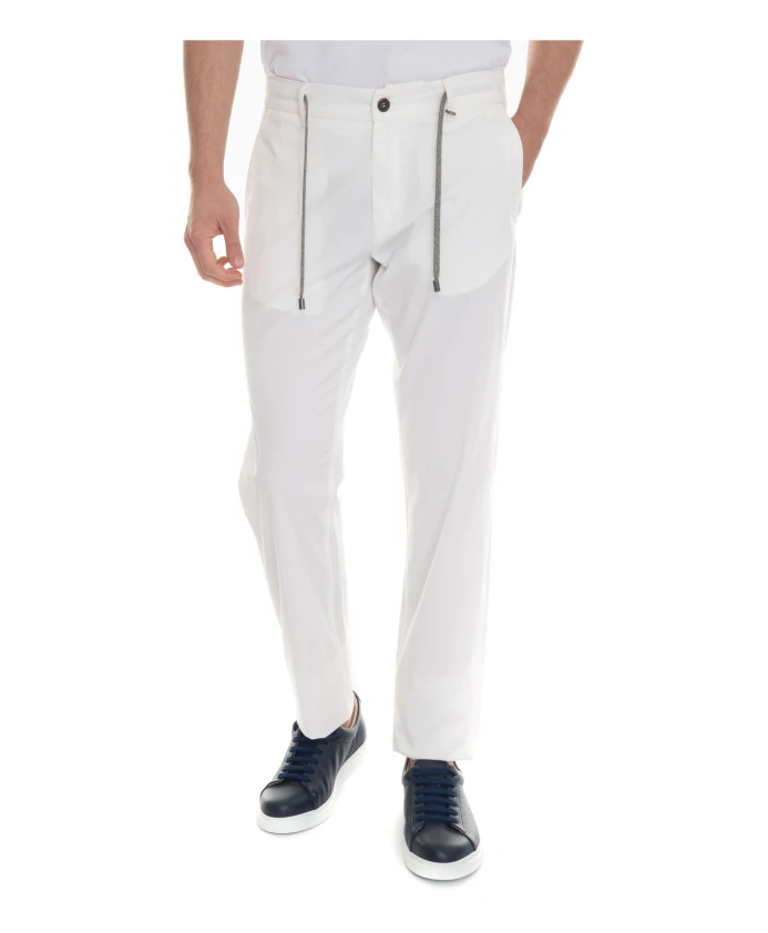 Спортивные брюки-чиносы с эластичным поясом на завязках Canali, белый
Спортивные брюки-чиносы с эластичным поясом на завязках Canali, белый