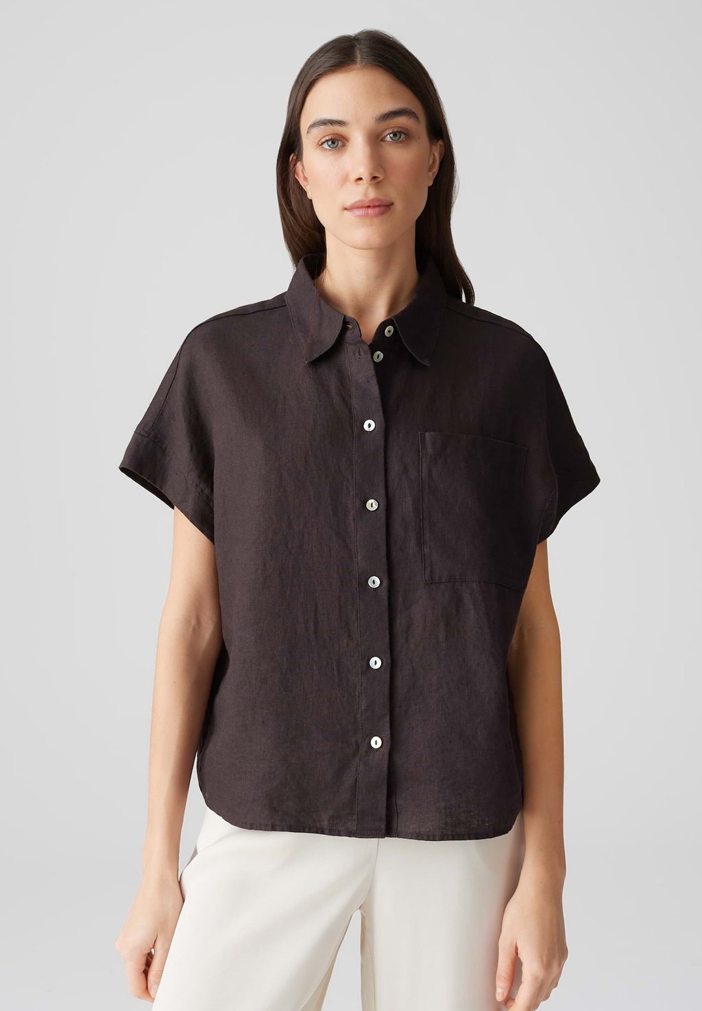 Блузка на пуговицах LOOSE FIT OPUS, коричневый
Блузка на пуговицах LOOSE FIT OPUS, коричневый