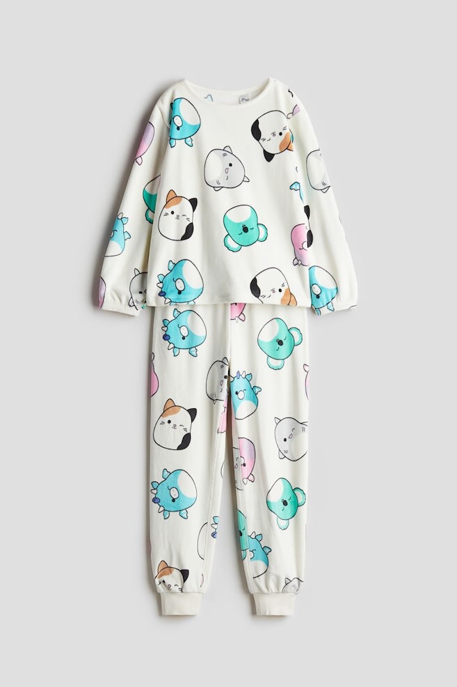 Велюровая пижама с принтом H&M, белый
Велюровая пижама с принтом H&M, белый