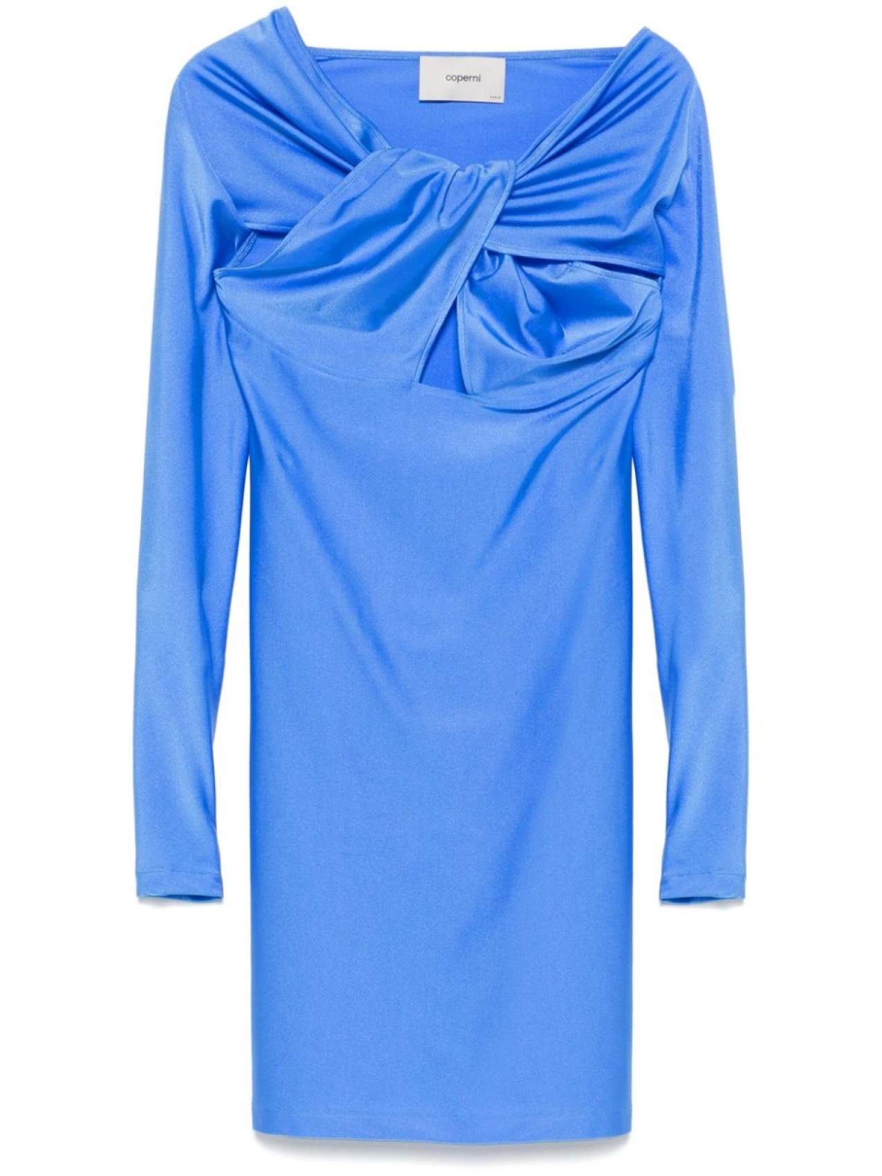 Мини-платье Coperni с закрученным вырезом, синий
Мини-платье Coperni с закрученным вырезом, синий