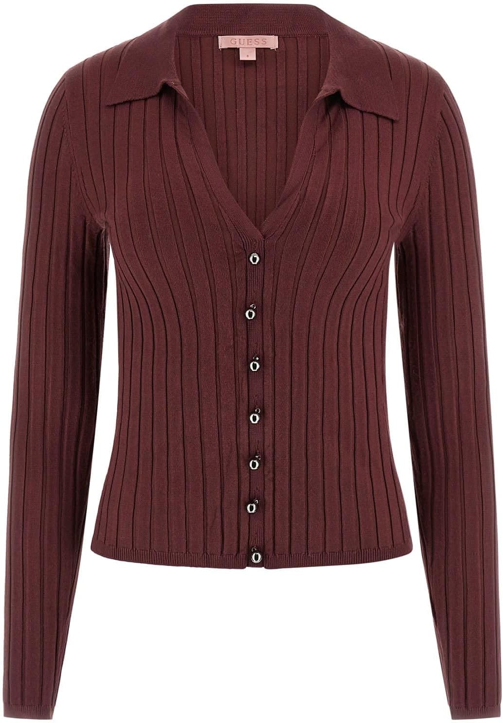 GUESS Женский экологичный длинный рукав риб Miranda свитер, Pure Choco
GUESS Женский экологичный длинный рукав риб Miranda свитер, Pure Choco