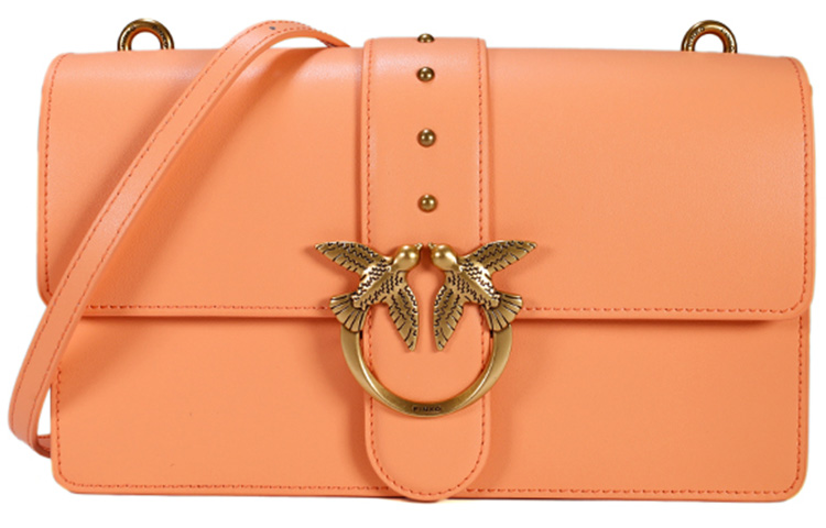 PINKO Кожаная сумка через плечо с ласточкой Женская оранжево-красная
PINKO Кожаная сумка через плечо с ласточкой Женская оранжево-красная