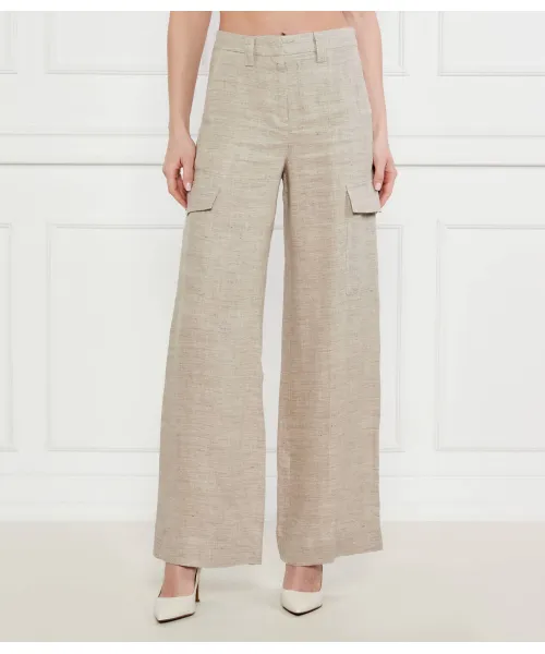 Льняные брюки Гелада Flare fit Marella, бежевый
Льняные брюки Гелада Flare fit Marella, бежевый
