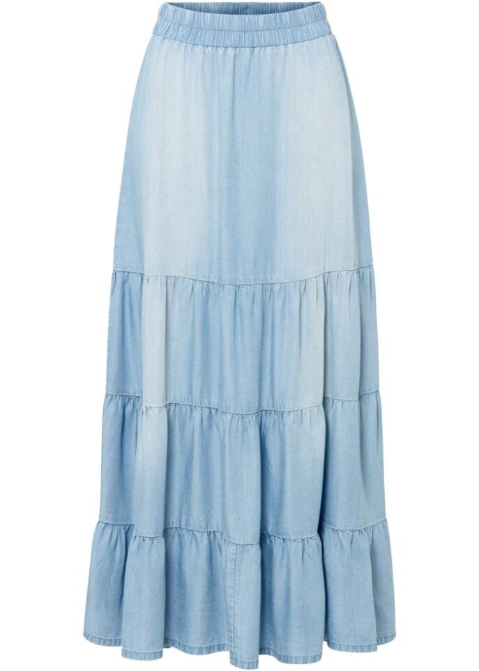 Ярусная юбка макси из лиоцелла tencel Rainbow, голубой
Ярусная юбка макси из лиоцелла tencel Rainbow, голубой
