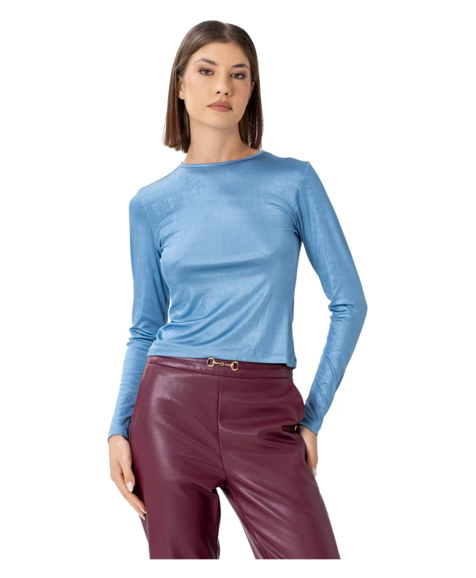 Мягкий блестящий облегающий свитер Kocca, синий
Мягкий блестящий облегающий свитер Kocca, синий