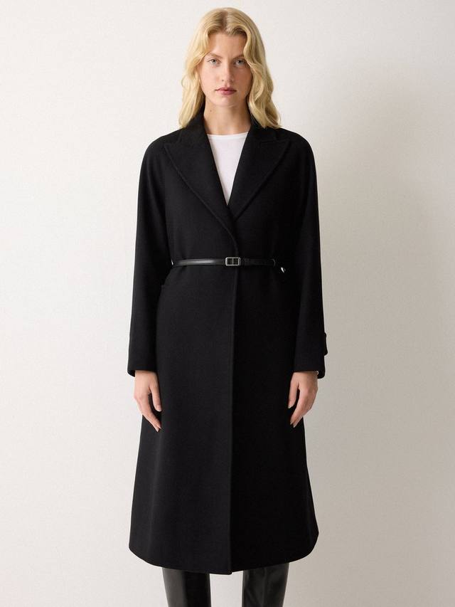 Приталенное пальто из шерсти с регланом и поясом Jigsaw, Black
Приталенное пальто из шерсти с регланом и поясом Jigsaw, Black