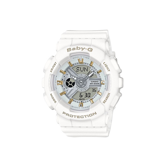 CASIO Часы Women's BABY-G White Watch BA-110GA-7A1, White Dial 
CASIO Часы Women's BABY-G White Watch BA-110GA-7A1, White Dial