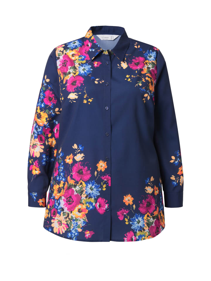 Темно-синяя блузка-рубашка MIAMODA
Темно-синяя блузка-рубашка MIAMODA