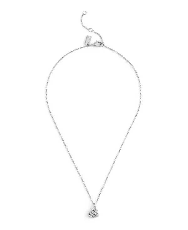 Фирменное стеганое ожерелье с подвеской в виде сердца Coach, rhodium
Фирменное стеганое ожерелье с подвеской в виде сердца Coach, rhodium