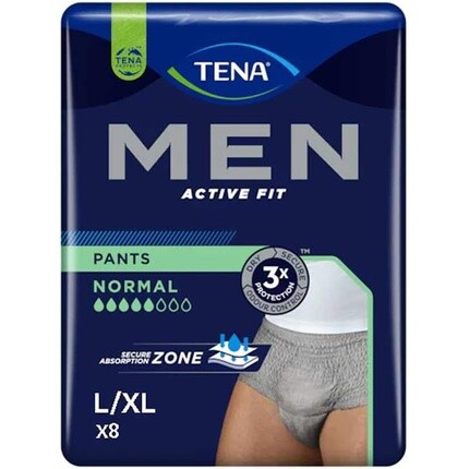 Tena Men Active Fit Брюки Нормальные впитывающие трусики Размер L/XL 8 шт.
Tena Men Active Fit Брюки Нормальные впитывающие трусики Размер L/XL 8 шт.