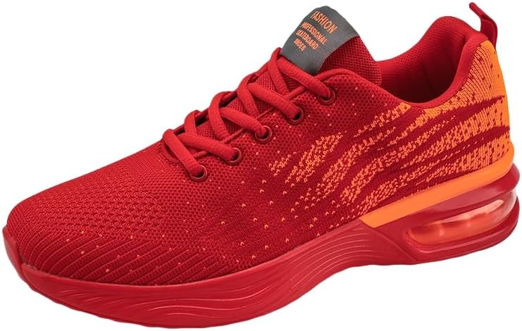 Мужские дышащие кроссовки для бега - модные спортивные кроссовки с комфортной подошвой EVA и верхом из сетки для фитнеса в любое время года Hoalox, красный
Мужские дышащие кроссовки для бега - модные спортивные кроссовки с комфортной подошвой EVA и верхом из сетки для фитнеса в любое время года Hoalox, красный