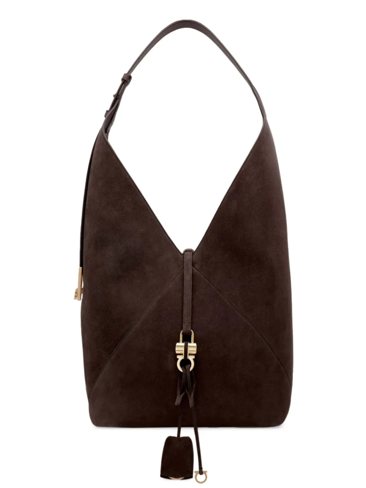 Большая сумка на плечо Origami Ferragamo, коричневый
Большая сумка на плечо Origami Ferragamo, коричневый