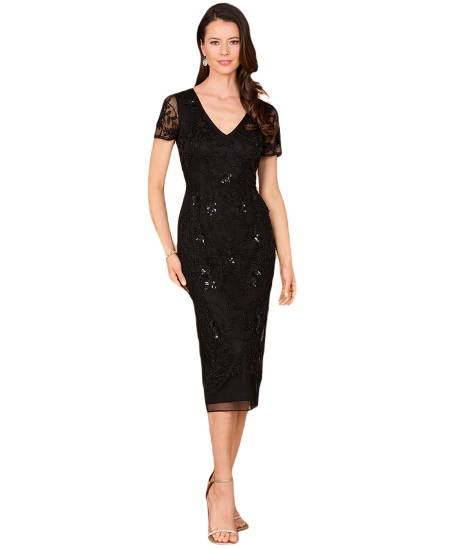 Женское миди-платье с бисером и короткими рукавами Lara, Black
Женское миди-платье с бисером и короткими рукавами Lara, Black