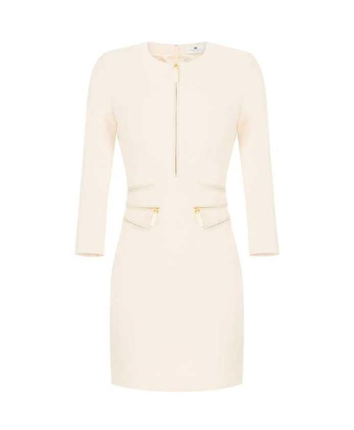 Платье из двухслойного крепа с застежкой-молнией. Elisabetta Franchi, бежевый
Платье из двухслойного крепа с застежкой-молнией. Elisabetta Franchi, бежевый