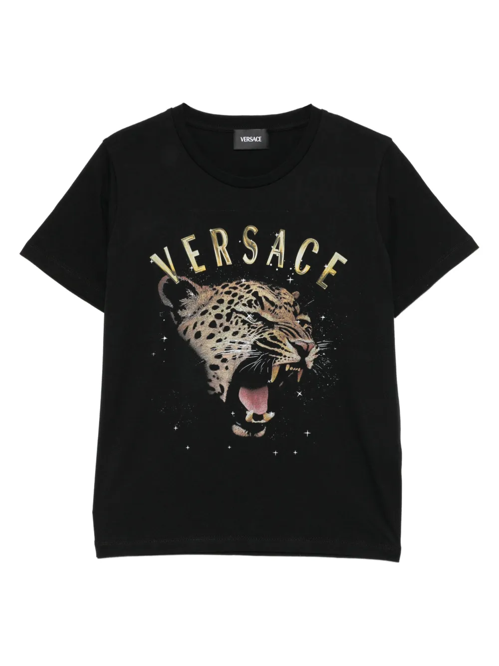 Футболка с тигриным принтом Versace Kids, черный
Футболка с тигриным принтом Versace Kids, черный