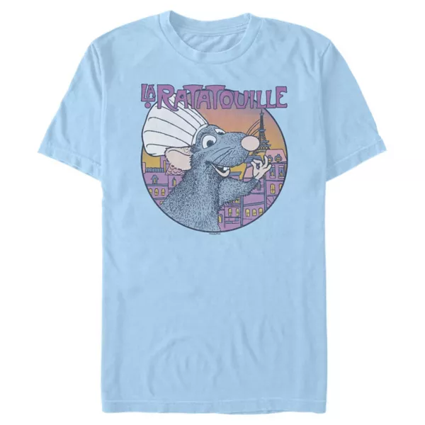 Футболка с рисунком шеф-повара Реми в стиле рататуй для мужчин Disney / Pixar, голубой
Футболка с рисунком шеф-повара Реми в стиле рататуй для мужчин Disney / Pixar, голубой