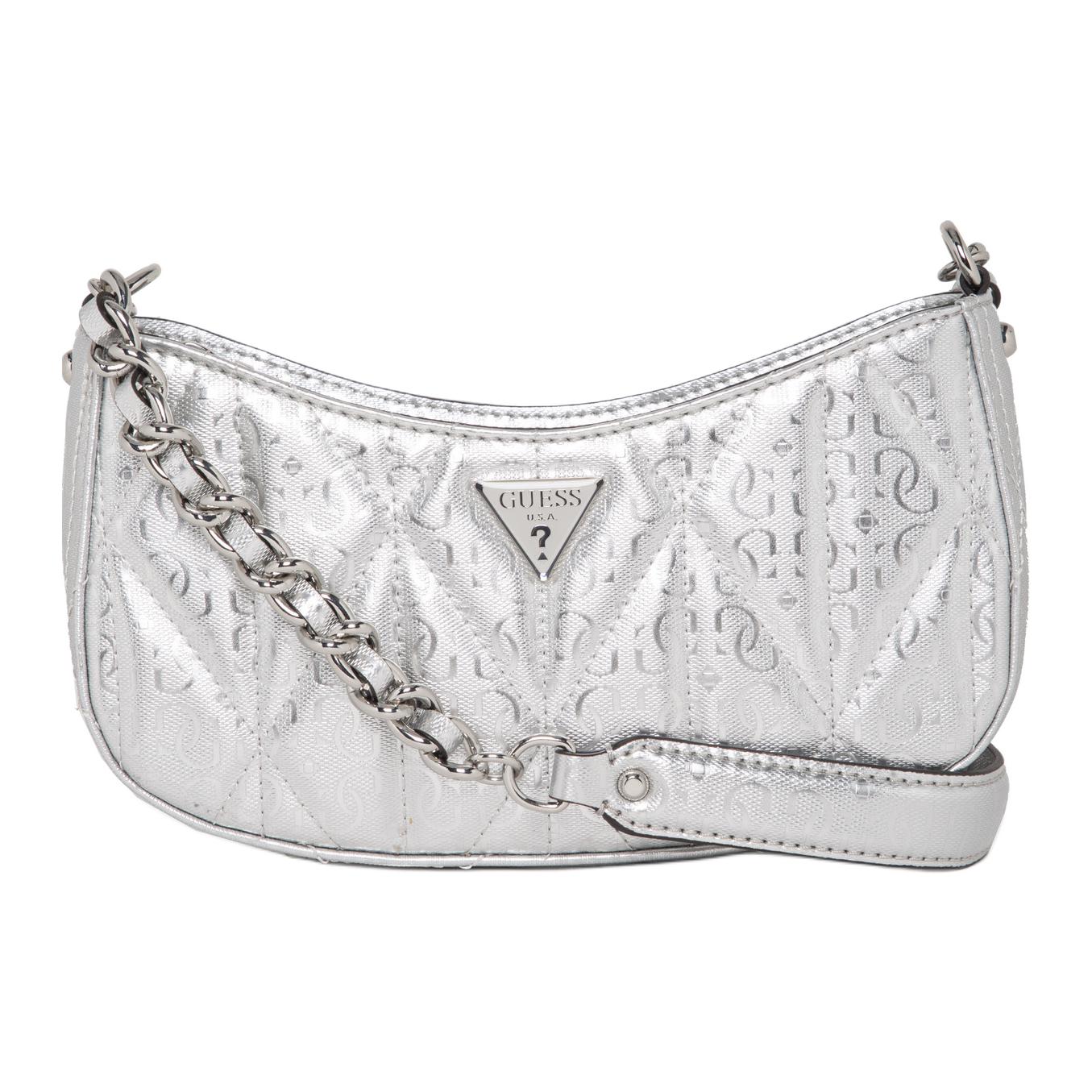 GUESS Женская сумка через плечо из искусственной кожи среднего размера серебристого цвета, Silver
GUESS Женская сумка через плечо из искусственной кожи среднего размера серебристого цвета, Silver