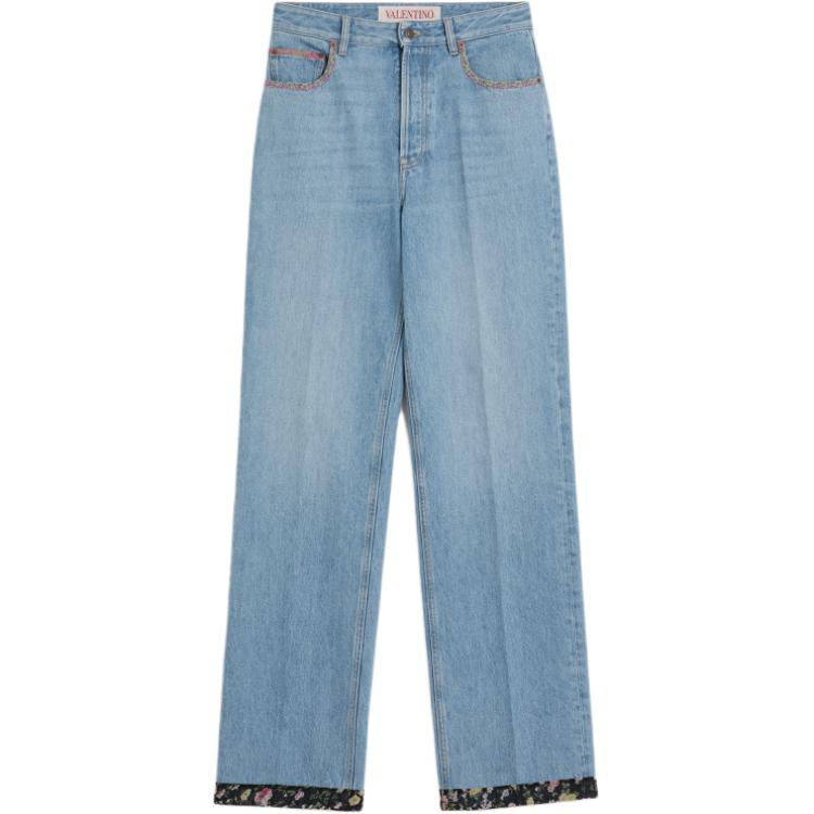 Джинсы прямого кроя с цветочной отделкой Valentino, синий
Джинсы прямого кроя с цветочной отделкой Valentino, синий